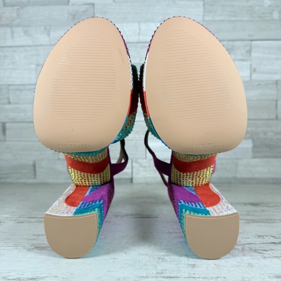 Kurt Geiger London SZ 37 Kensington Glitz Wavy Rhinestone
Platform Sandals New - Picture 11 of 12